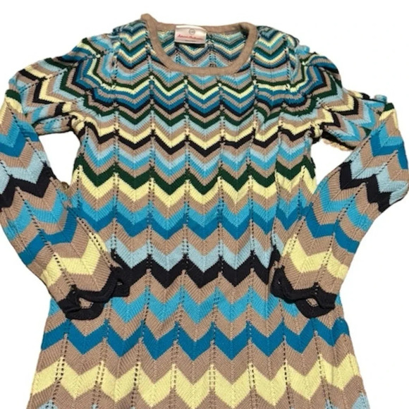 HANNA ANDERSSON 120 EUC GIRLS SWEATER DRESS BLUE FALL WINTER CASUAL SIZE 6 7 - Picture 2 of 3